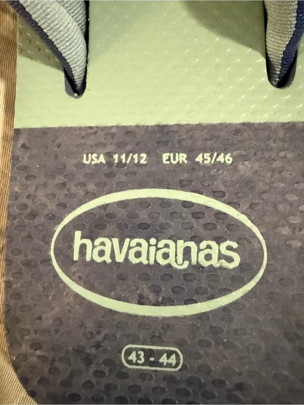 Havaianas Men’s Blue and Light Blue Layered Flip Flops